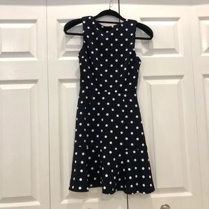 NWT!! NAVY BLUE AND WHITE POLKA DOT DRESS
